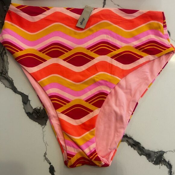 Maaji Pink and Orange Retro Bikini NWOT SMALL - Picture 2 of 3